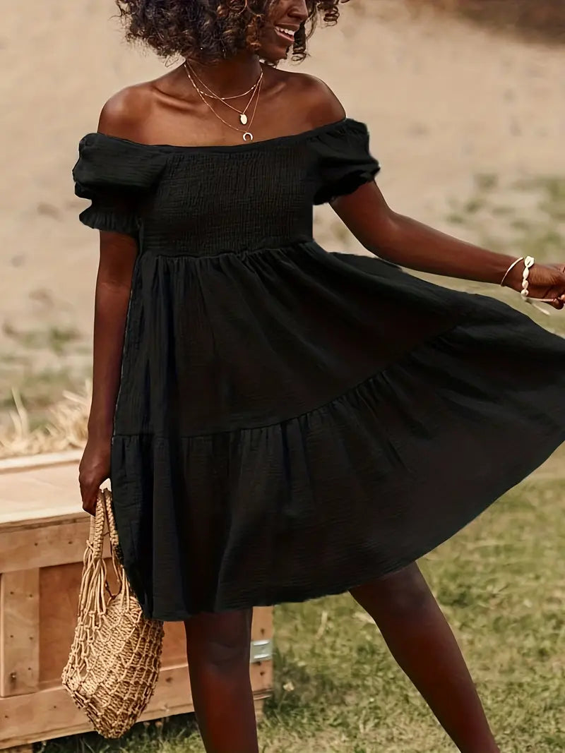 Casual Off-Shoulder Summer Dress for Women