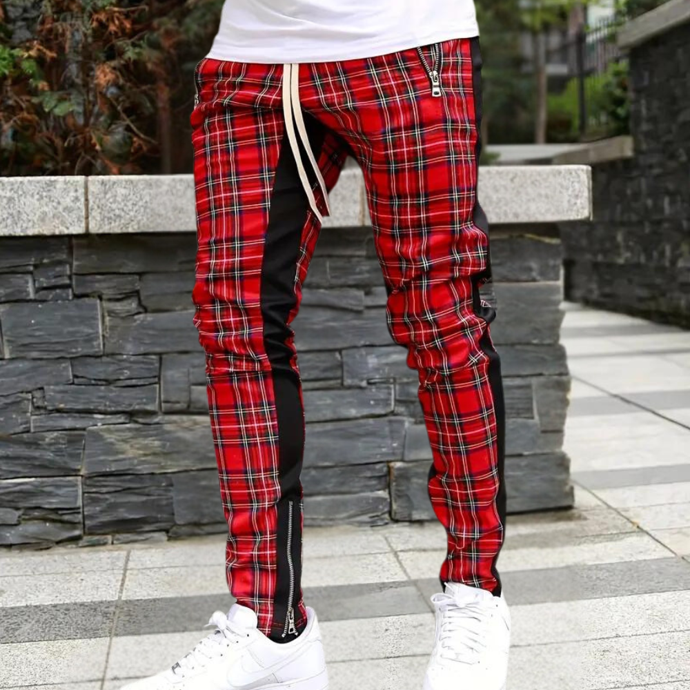 ALOIS - Classic Checked Summer Trousers for Men
