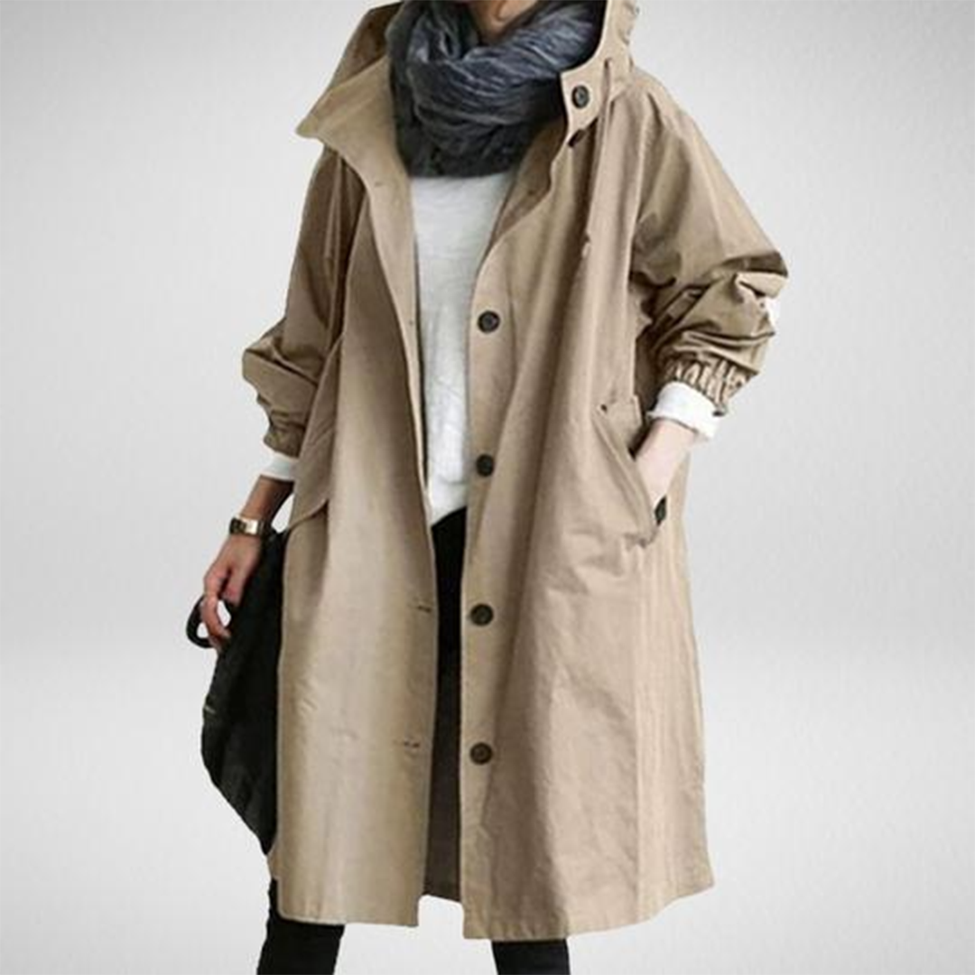ADALEE - Long Waterproof Raincoat for Women, Perfect for Spring and Summer
