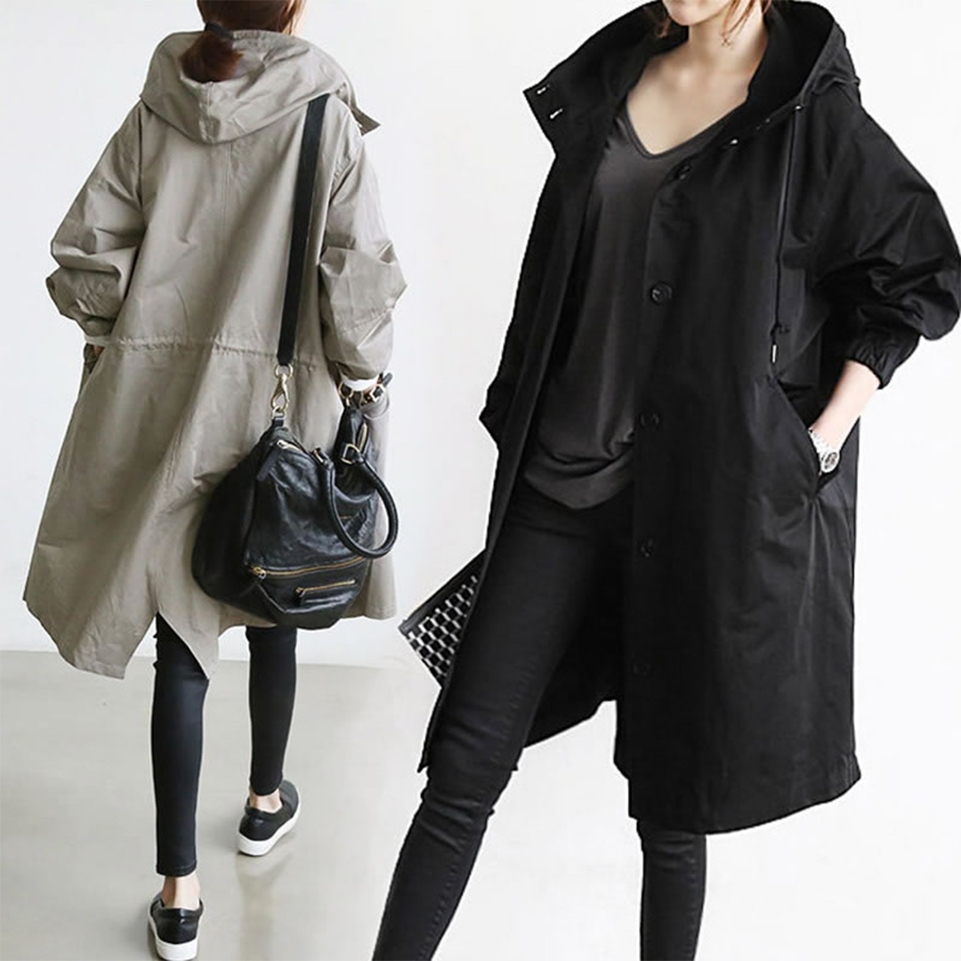 ADALEE - Long Waterproof Raincoat for Women, Perfect for Spring and Summer