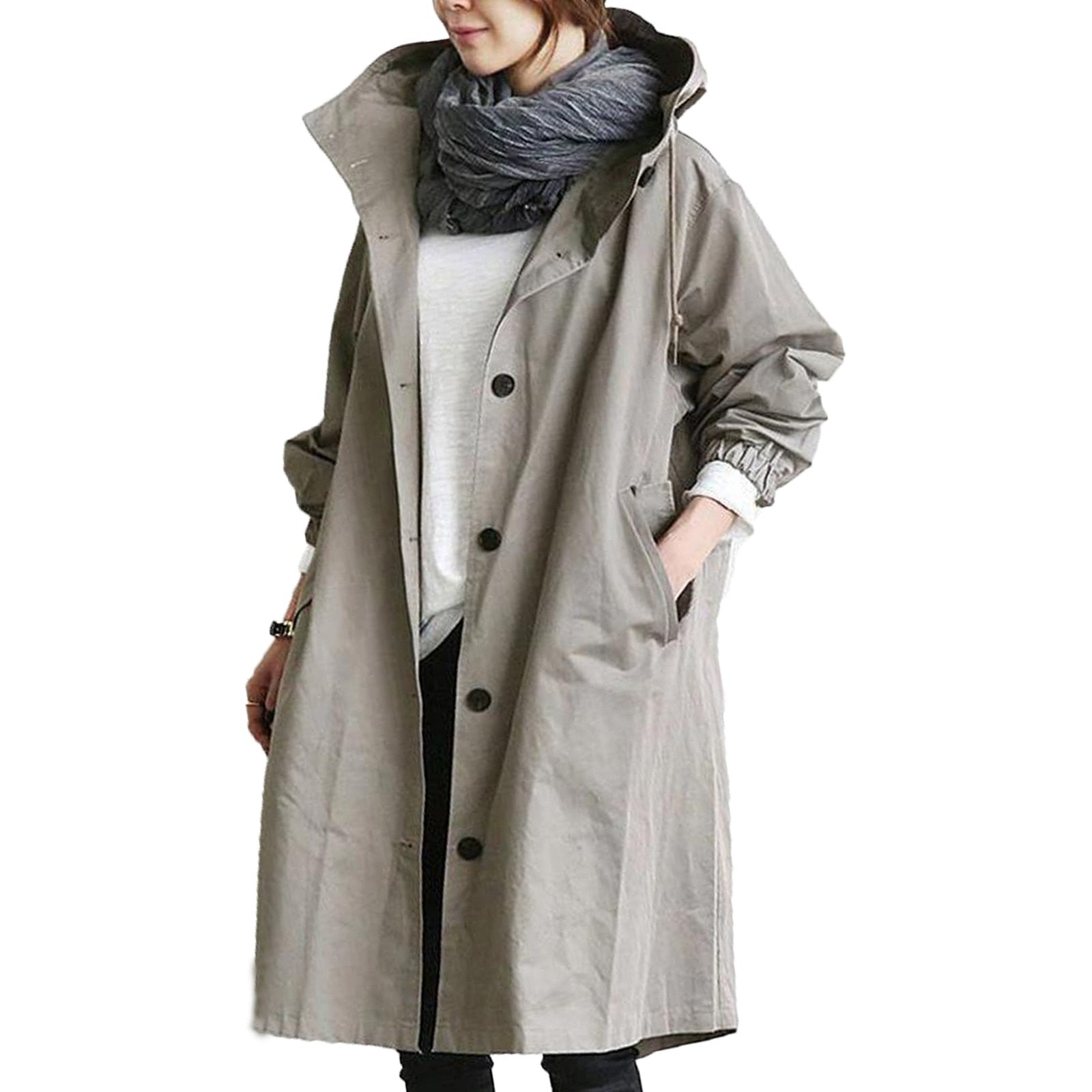ADALEE - Long Waterproof Raincoat for Women, Perfect for Spring and Summer