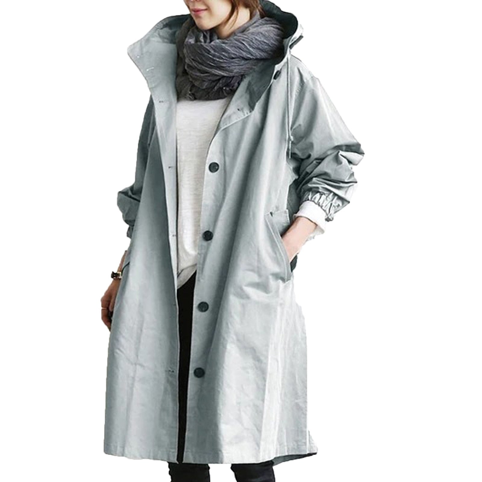 ADALEE - Long Waterproof Raincoat for Women, Perfect for Spring and Summer