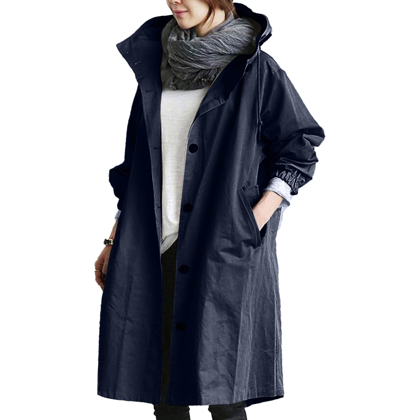 ADALEE - Long Waterproof Raincoat for Women, Perfect for Spring and Summer