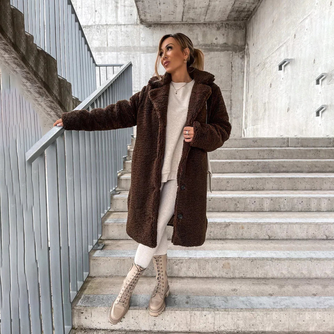 AURORA - Long Teddy Coat for Women