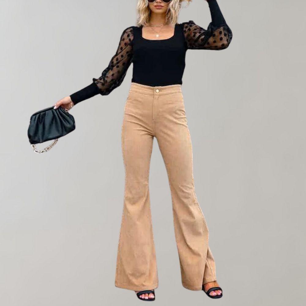 Abel - Trendy Corduroy Flared Summer Trousers
