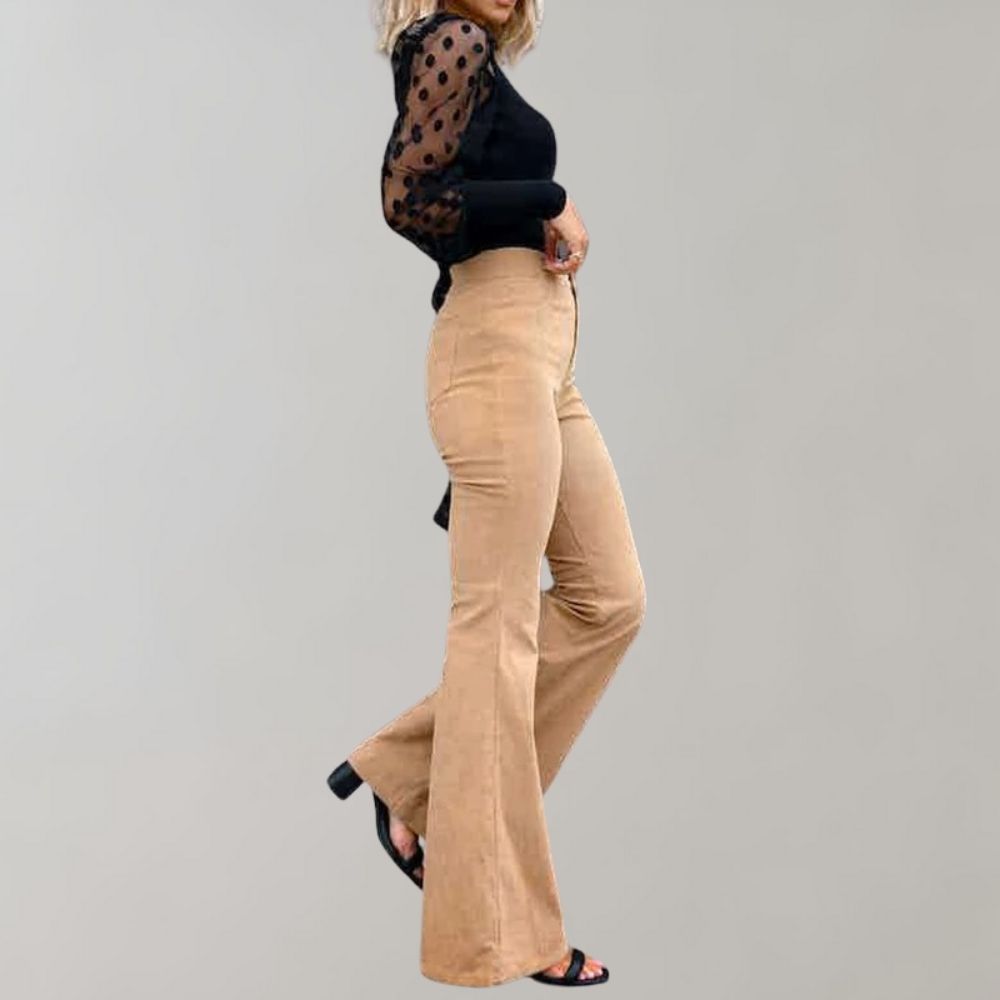 Abel - Trendy Corduroy Flared Summer Trousers