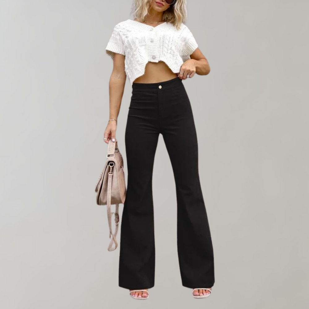 Abel - Trendy Corduroy Flared Summer Trousers