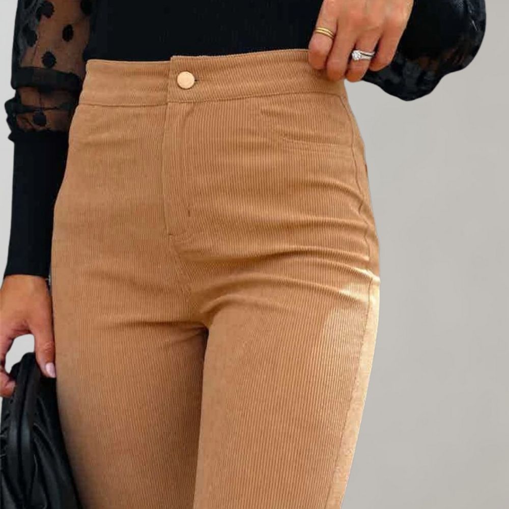 Abel - Trendy Corduroy Flared Summer Trousers