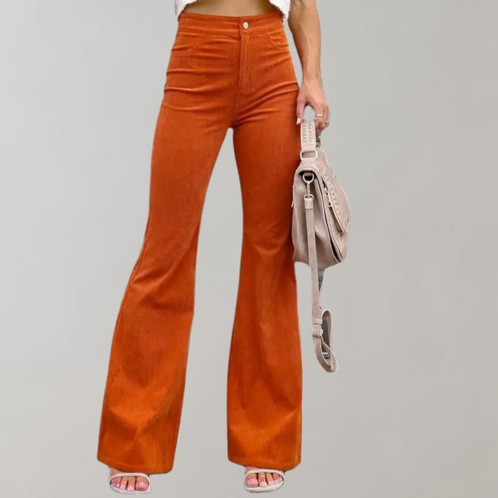 Abel - Trendy Corduroy Flared Summer Trousers