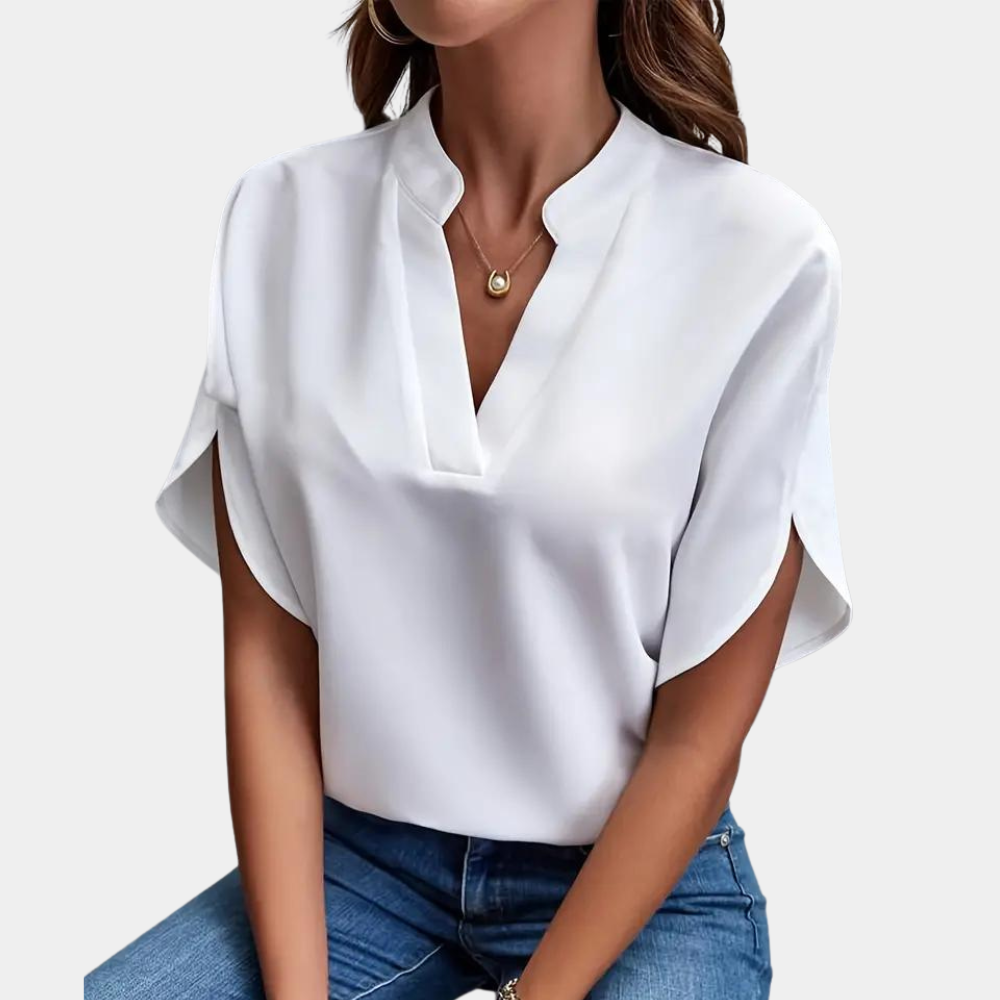 Aiva - Ladies' Summer Blouse with Short Sleeves