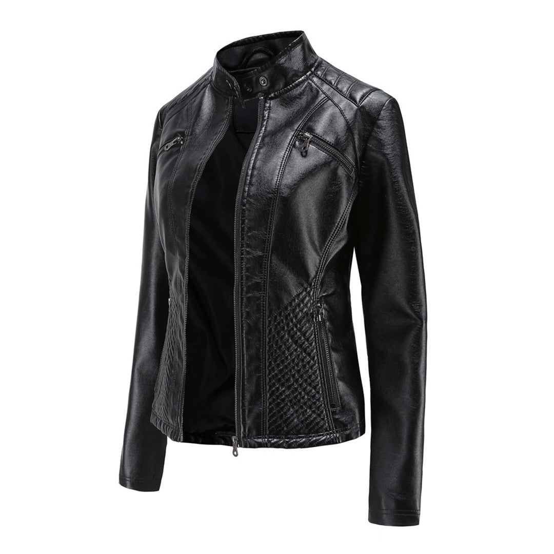 ANDRIJANA - Stylish Leather Summer Jacket