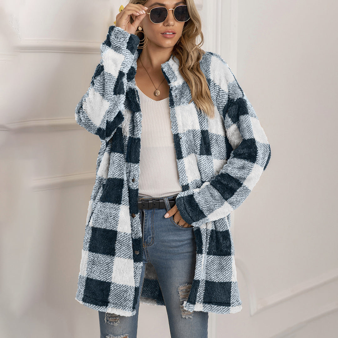 VIALI - Comfortable Checked Summer Jacket