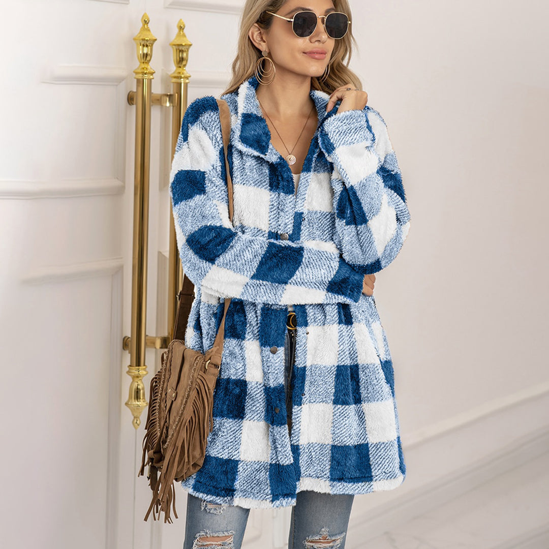 VIALI - Comfortable Checked Summer Jacket