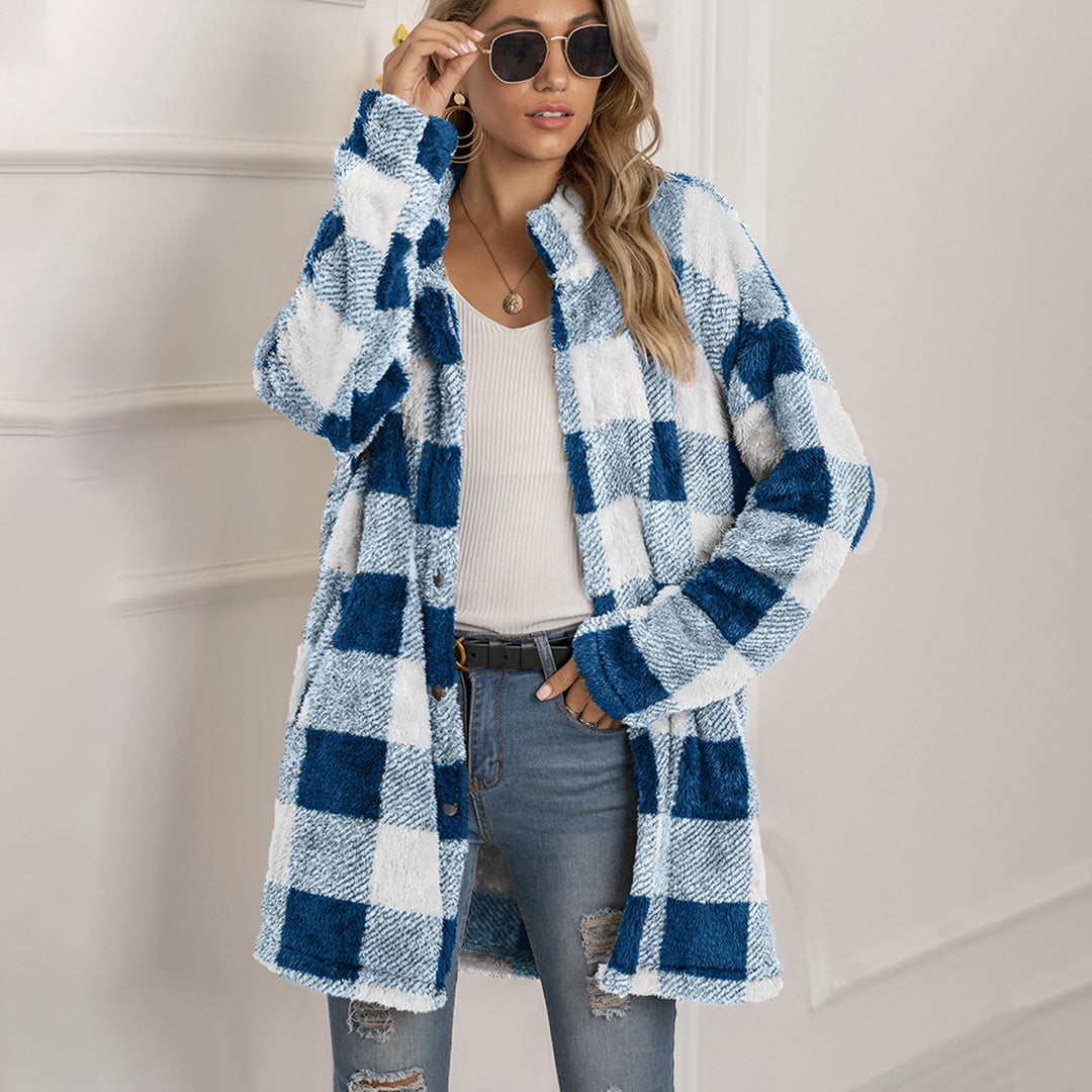 VIALI - Comfortable Checked Summer Jacket