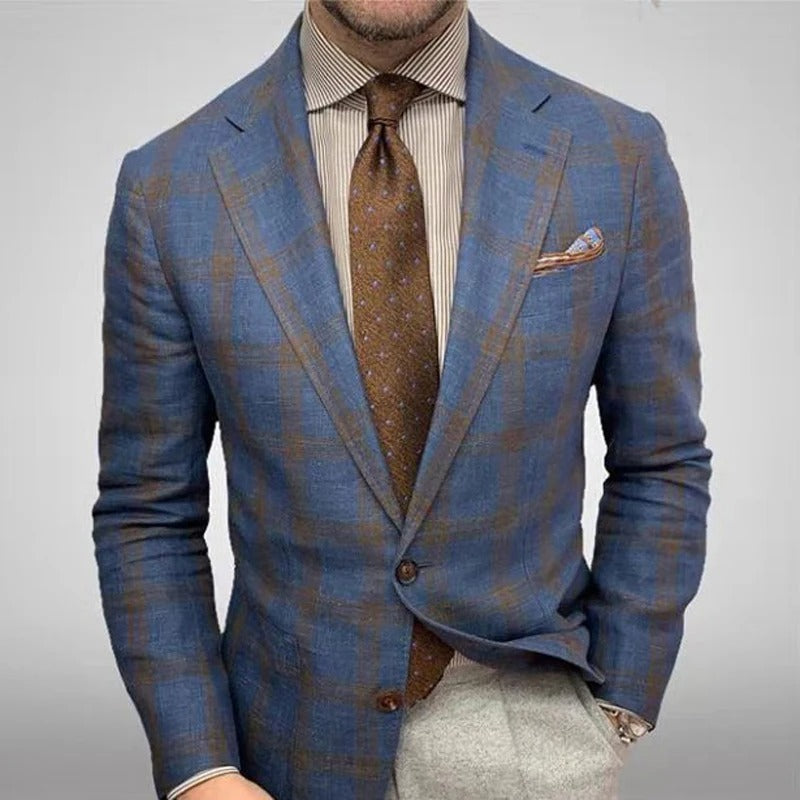 ZOLTAN - Lightweight Checked Summer Blazer for Men