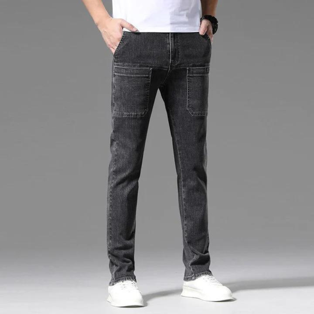 TIBOR - Multi-pocket summer jeans for men