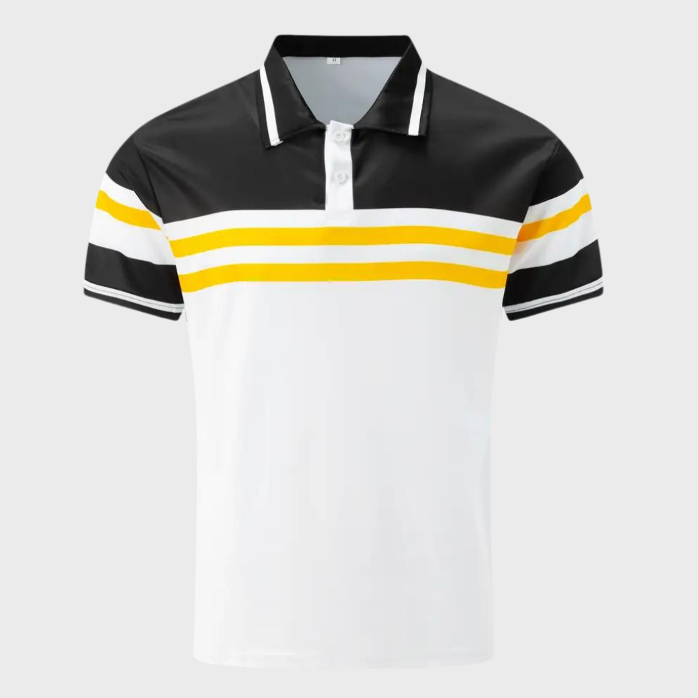 Stef - Colour Block Men's Polo Shirt for Summer