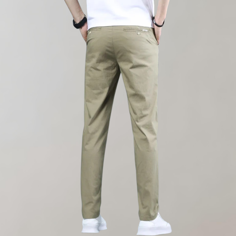 Villum - Stretch Waist Chino Trousers for Summer