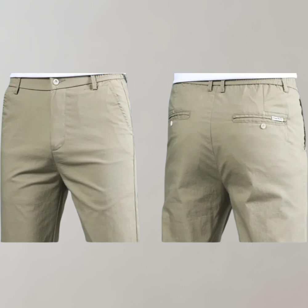 Villum - Stretch Waist Chino Trousers for Summer