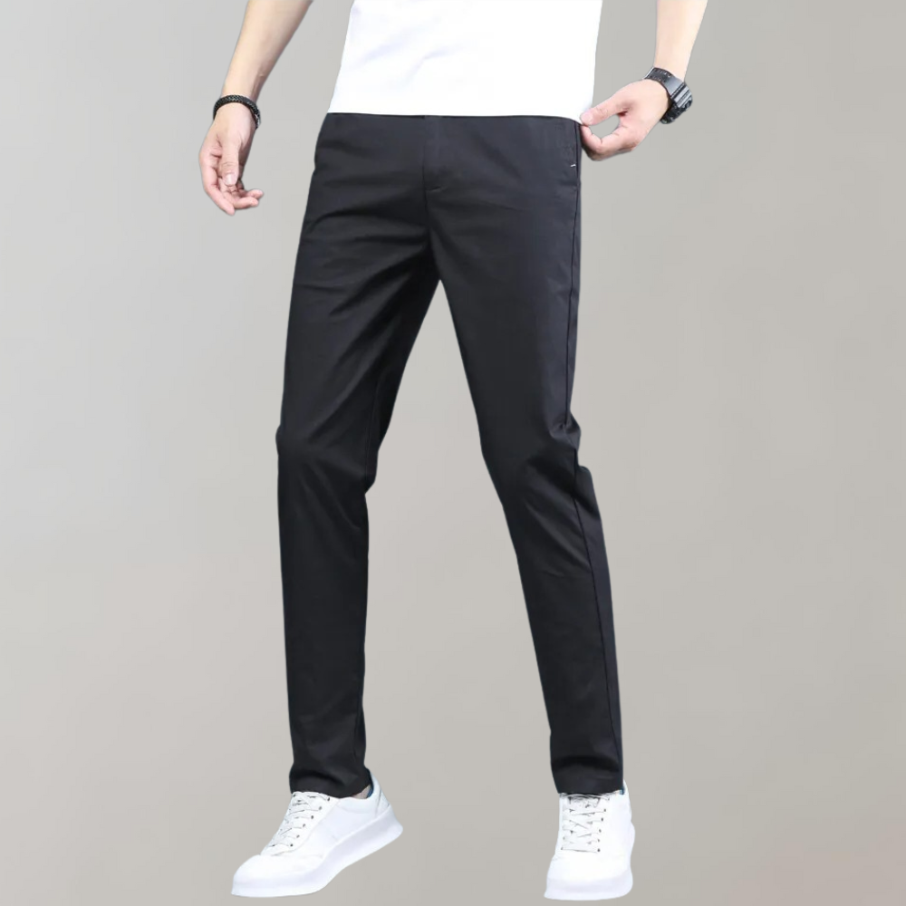 Villum - Stretch Waist Chino Trousers for Summer