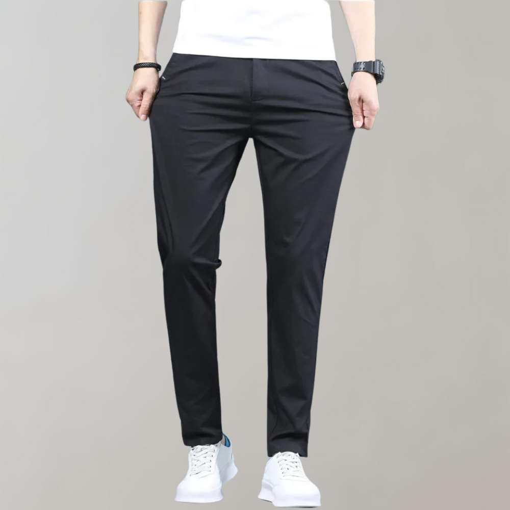 Villum - Stretch Waist Chino Trousers for Summer