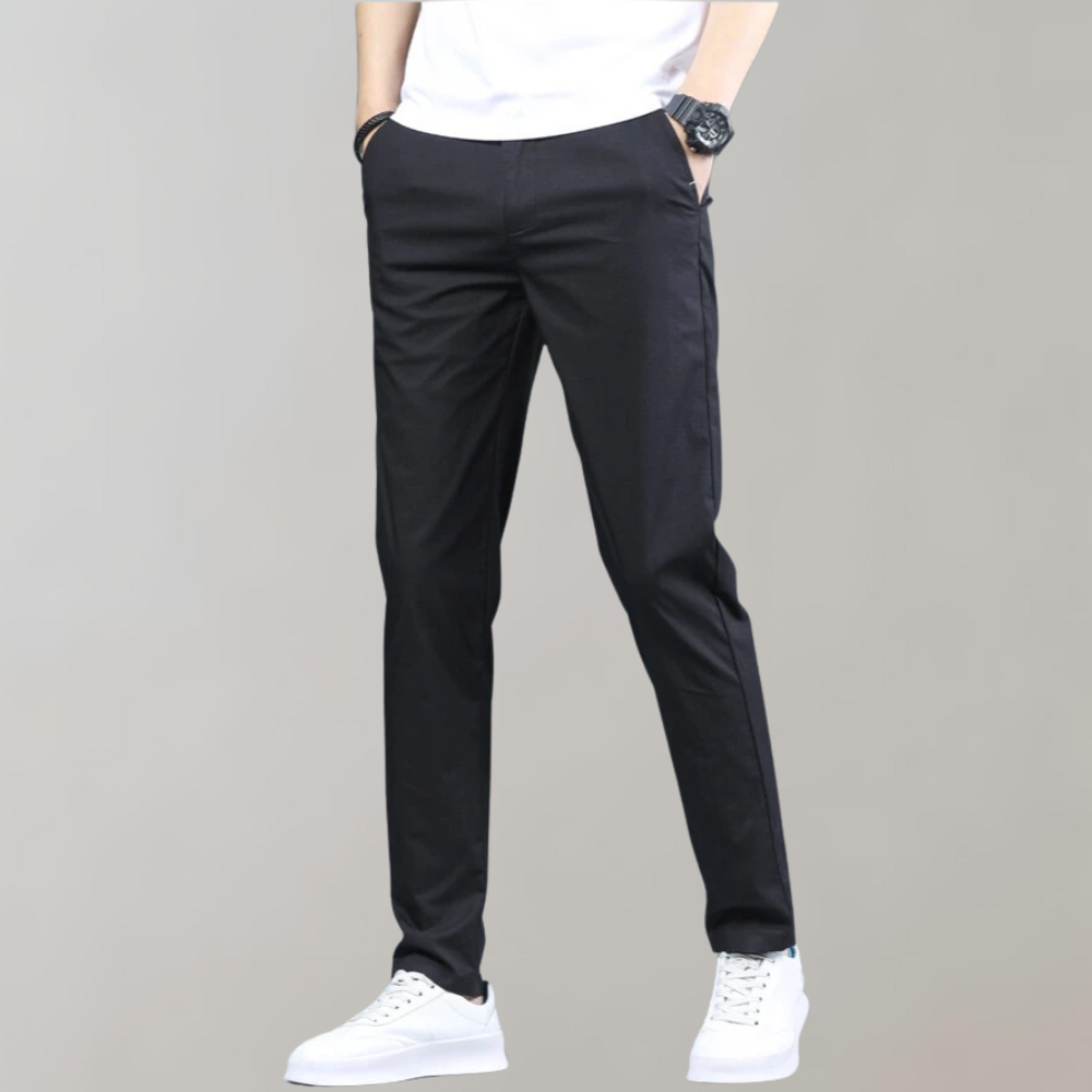 Villum - Stretch Waist Chino Trousers for Summer