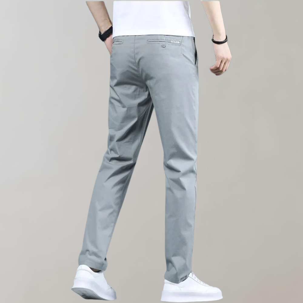 Villum - Stretch Waist Chino Trousers for Summer