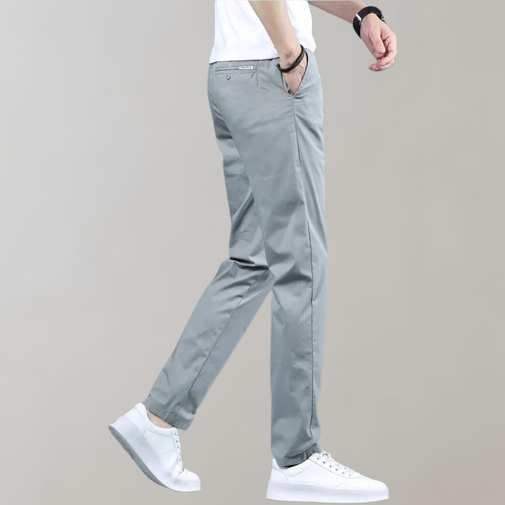 Villum - Stretch Waist Chino Trousers for Summer