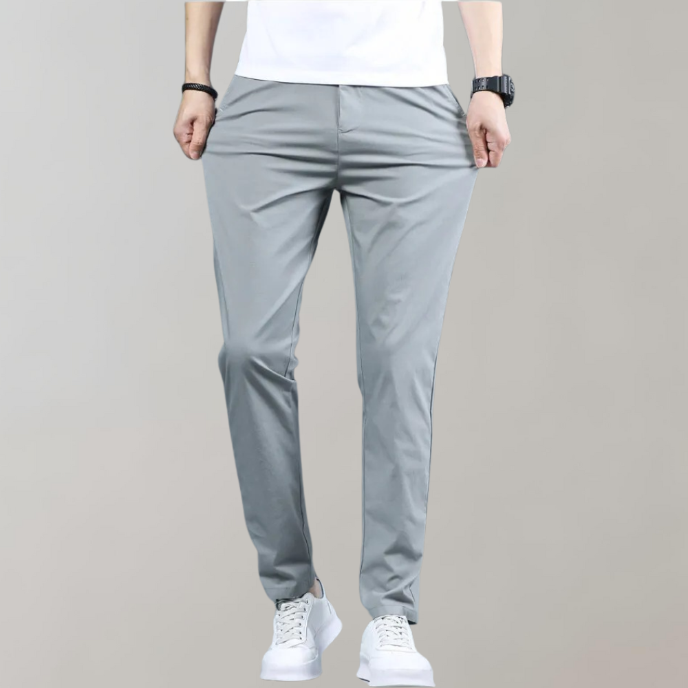 Villum - Stretch Waist Chino Trousers for Summer