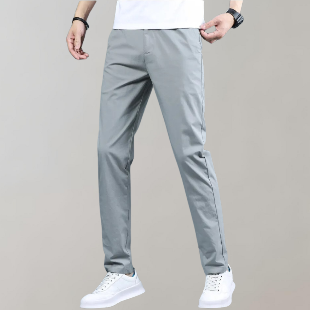 Villum - Stretch Waist Chino Trousers for Summer