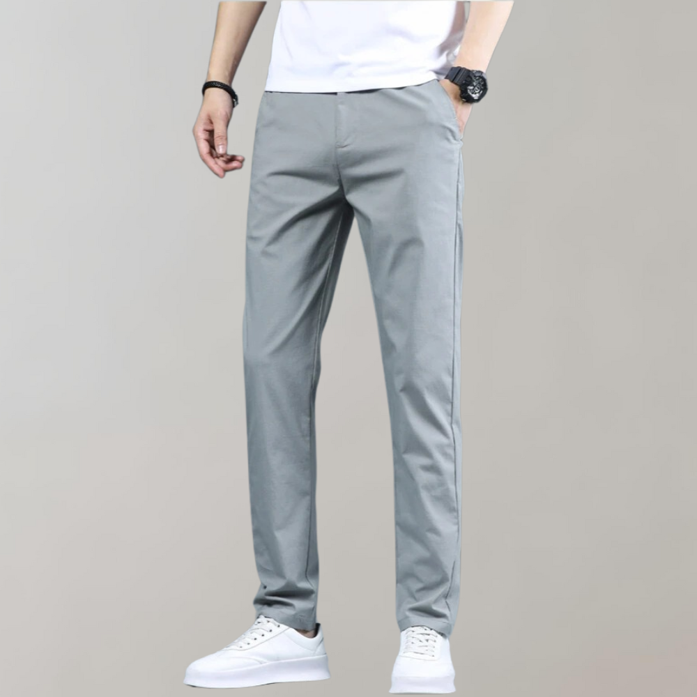 Villum - Stretch Waist Chino Trousers for Summer