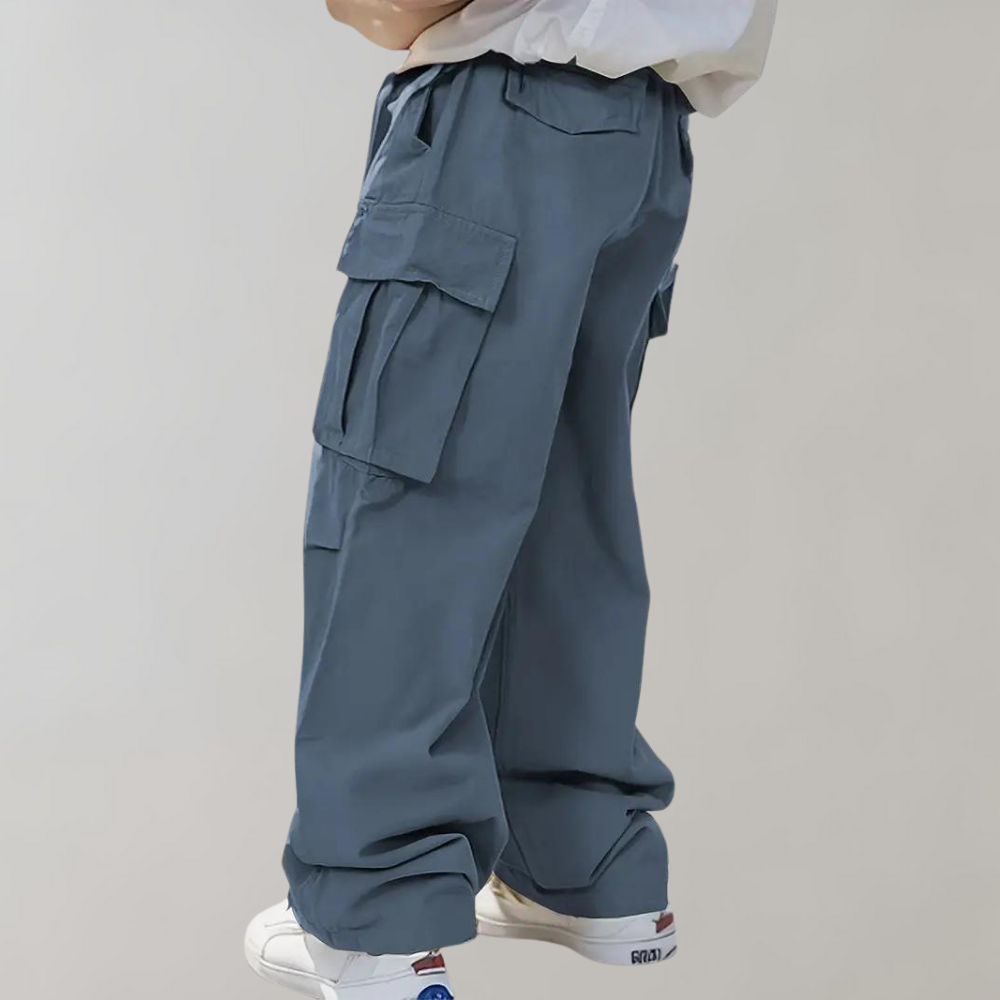 Asger - Cargo men's trousers with straight legs for summer