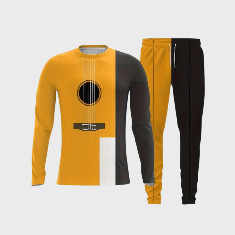 Birger - Summer Tracksuit for Men with Guitar Print