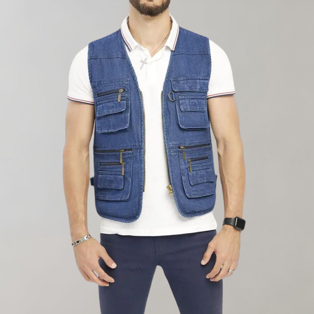 Svend - Men's Gilet with Zipped Pockets for Summer