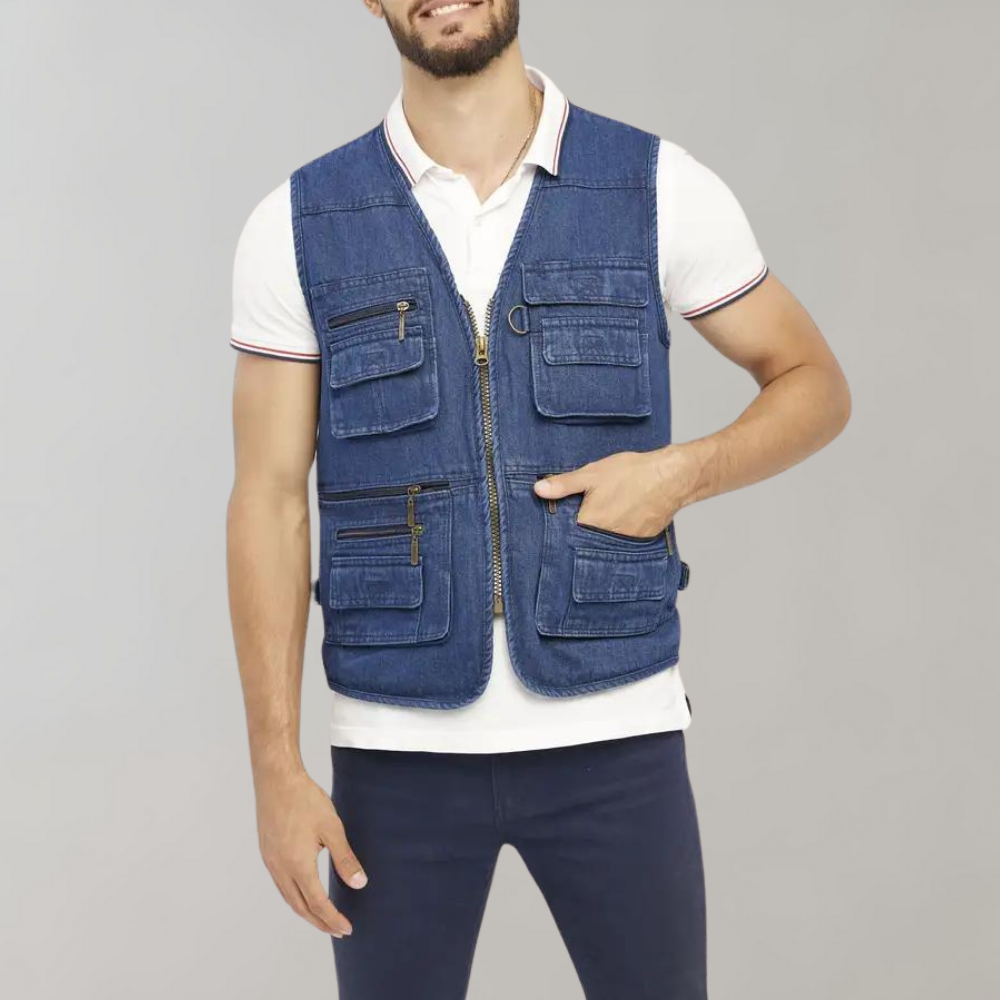 Svend - Men's Gilet with Zipped Pockets for Summer