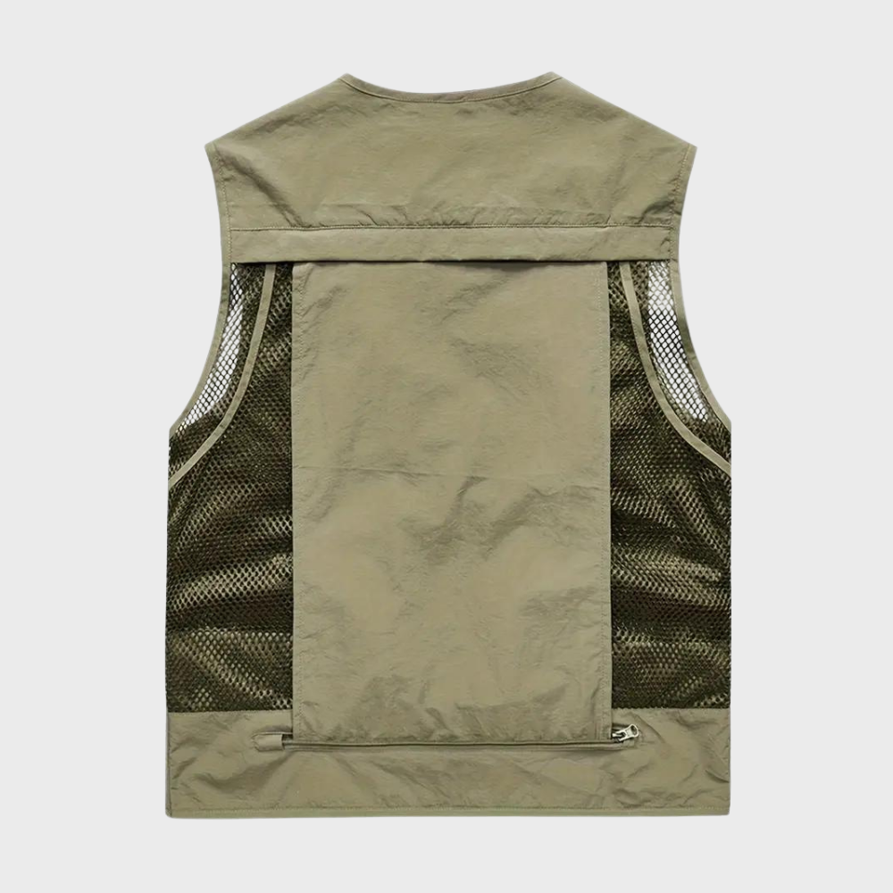 Troels - Breathable cargo men's vest with multiple pockets for summer