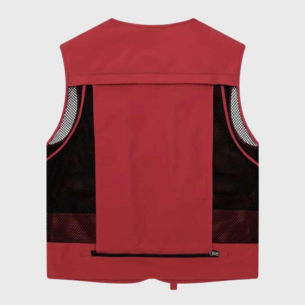 Troels - Breathable cargo men's vest with multiple pockets for summer