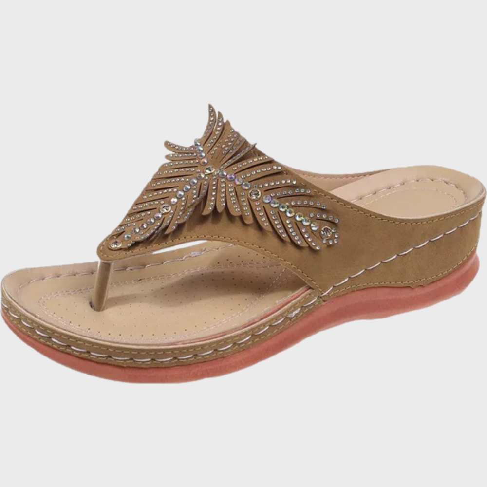 Chestnut - Comfortable and stylish summer ladies' slippers