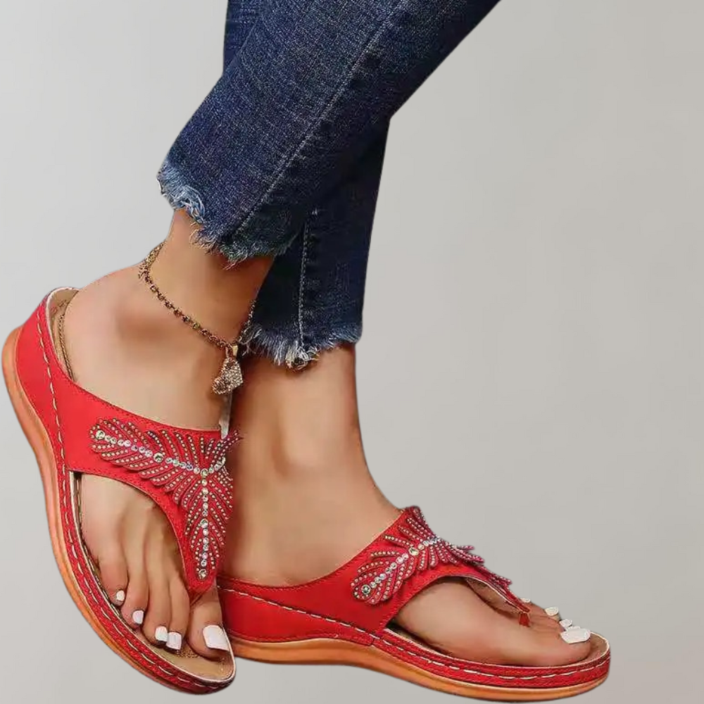 Chestnut - Comfortable and stylish summer ladies' slippers