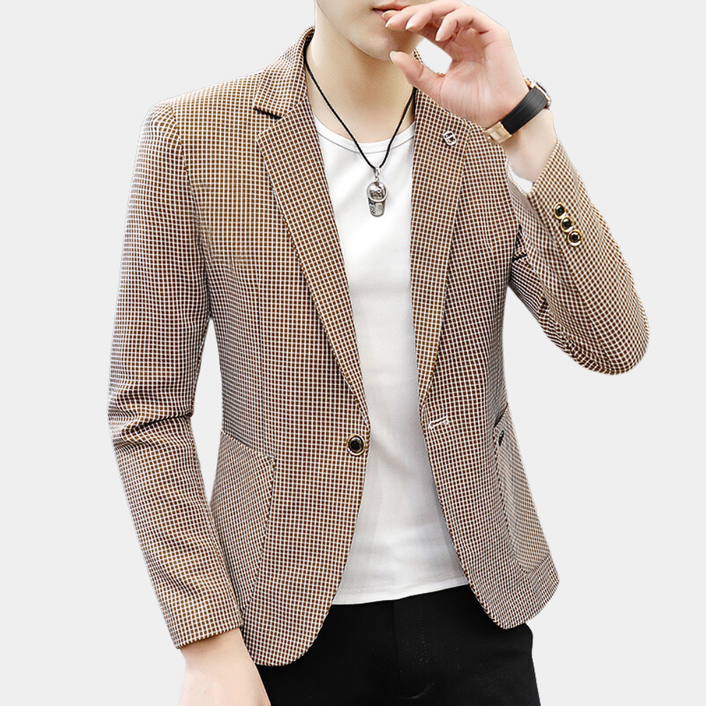 Victor - Stylish Checked Men's Blazer for Summer