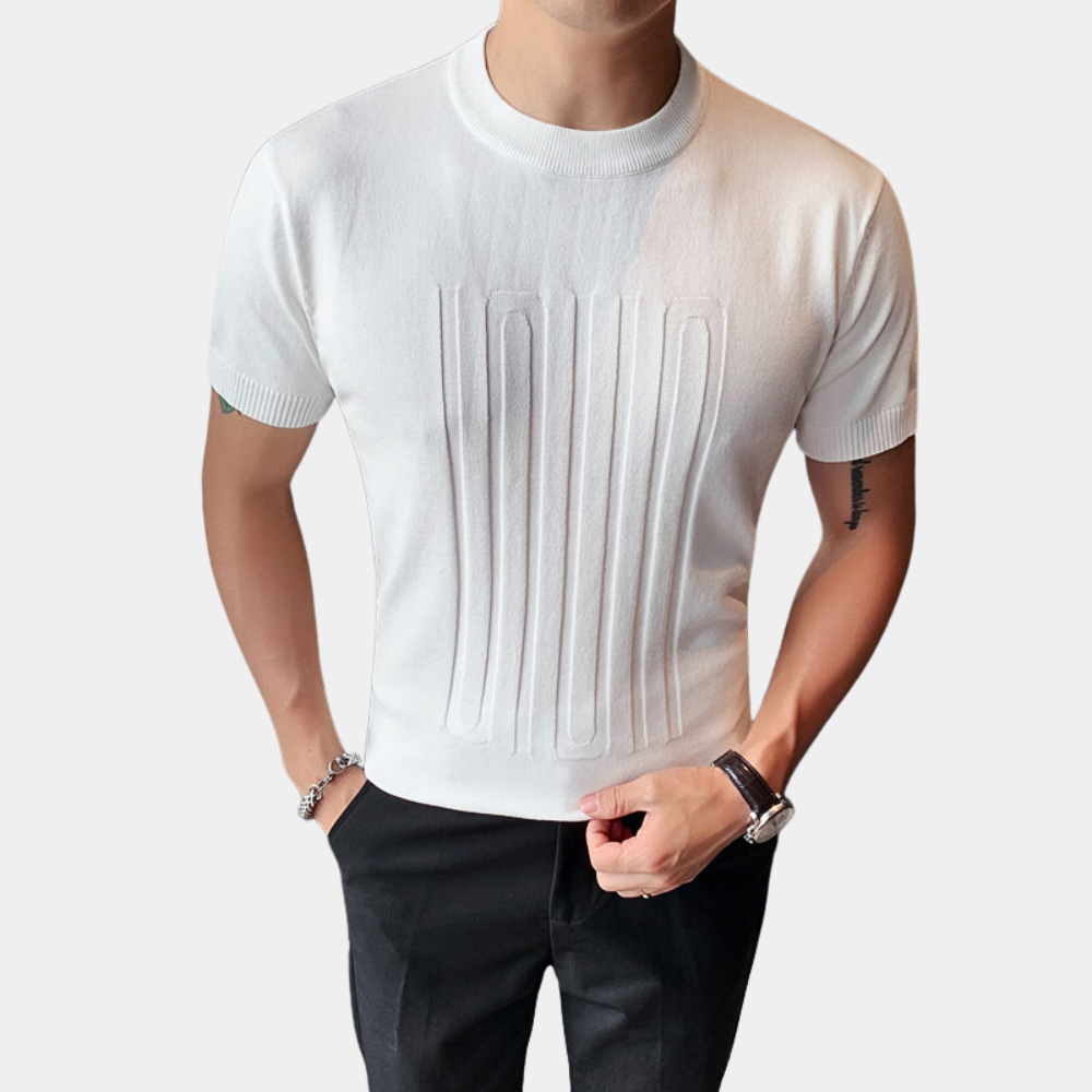 Bruce - Lightweight knitted men's sweater with round neck for summer