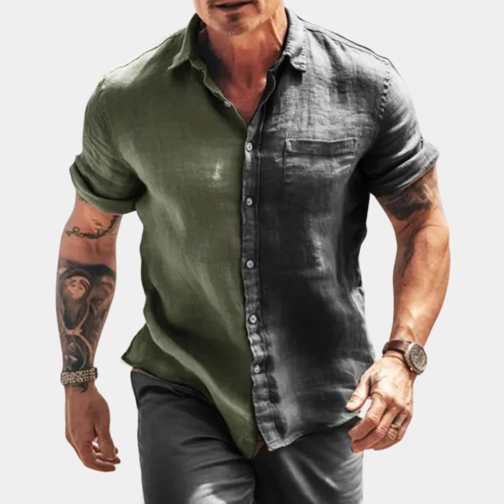 Beau - Casual men's shirt with short sleeves for summer