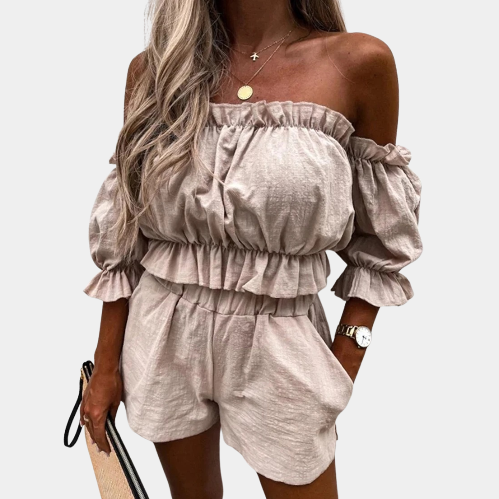 Blanche - Women's Shorts and Top Set for Summer Adventures