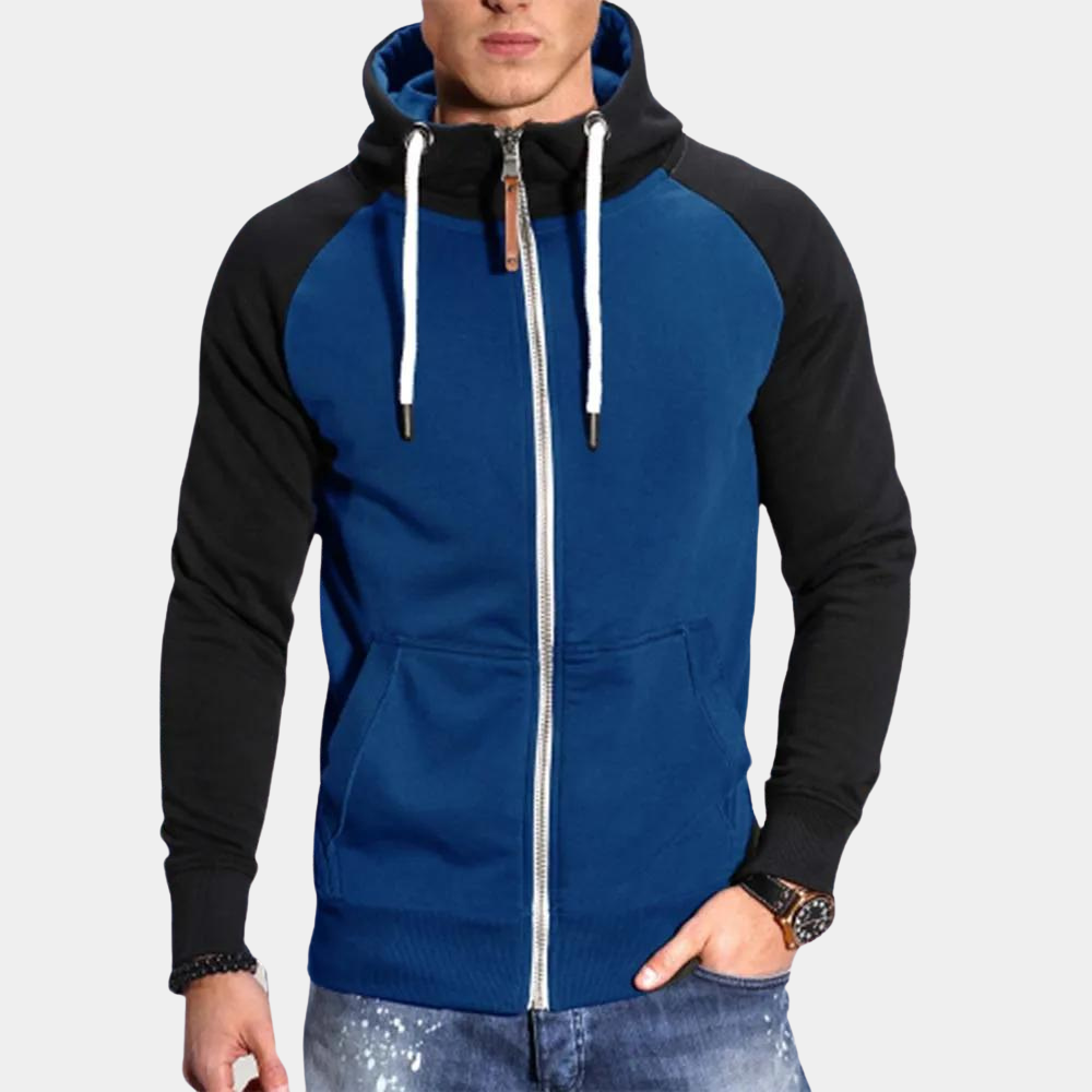 Toussaint - Men's fleece jacket with zip and drawstring for Spring/Summer