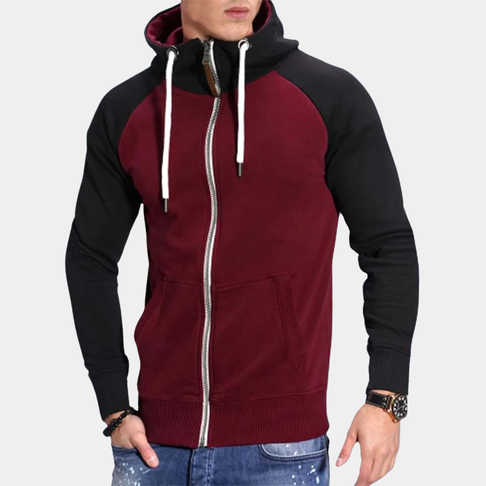 Toussaint - Men's fleece jacket with zip and drawstring for Spring/Summer