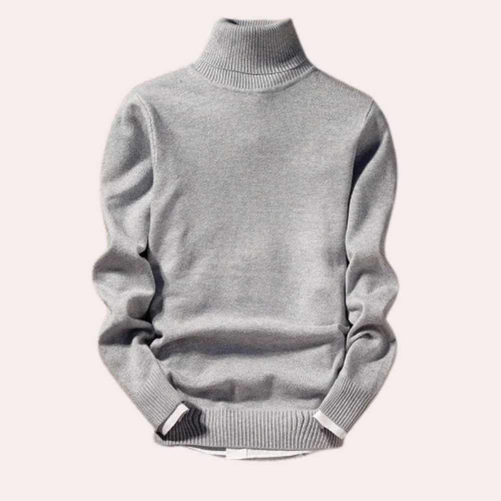 Zeke - Classic Roll Neck Jumper for Men