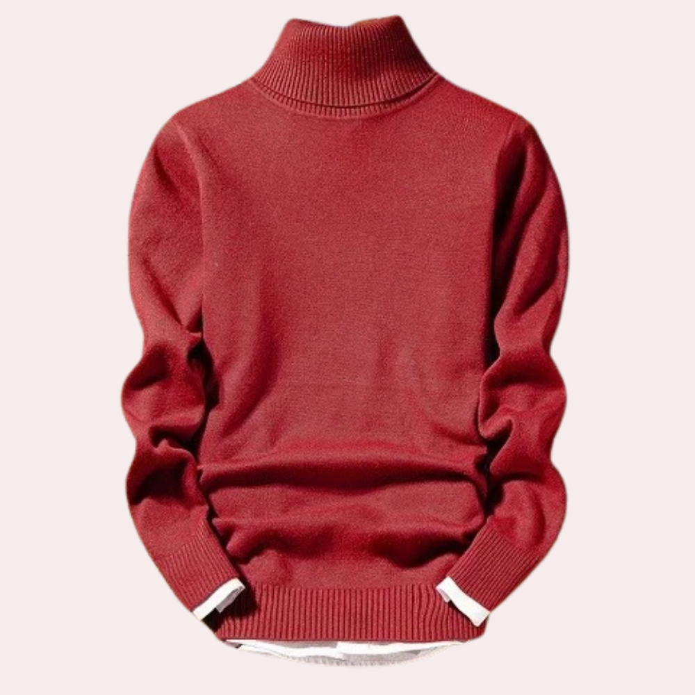 Zeke - Classic Roll Neck Jumper for Men