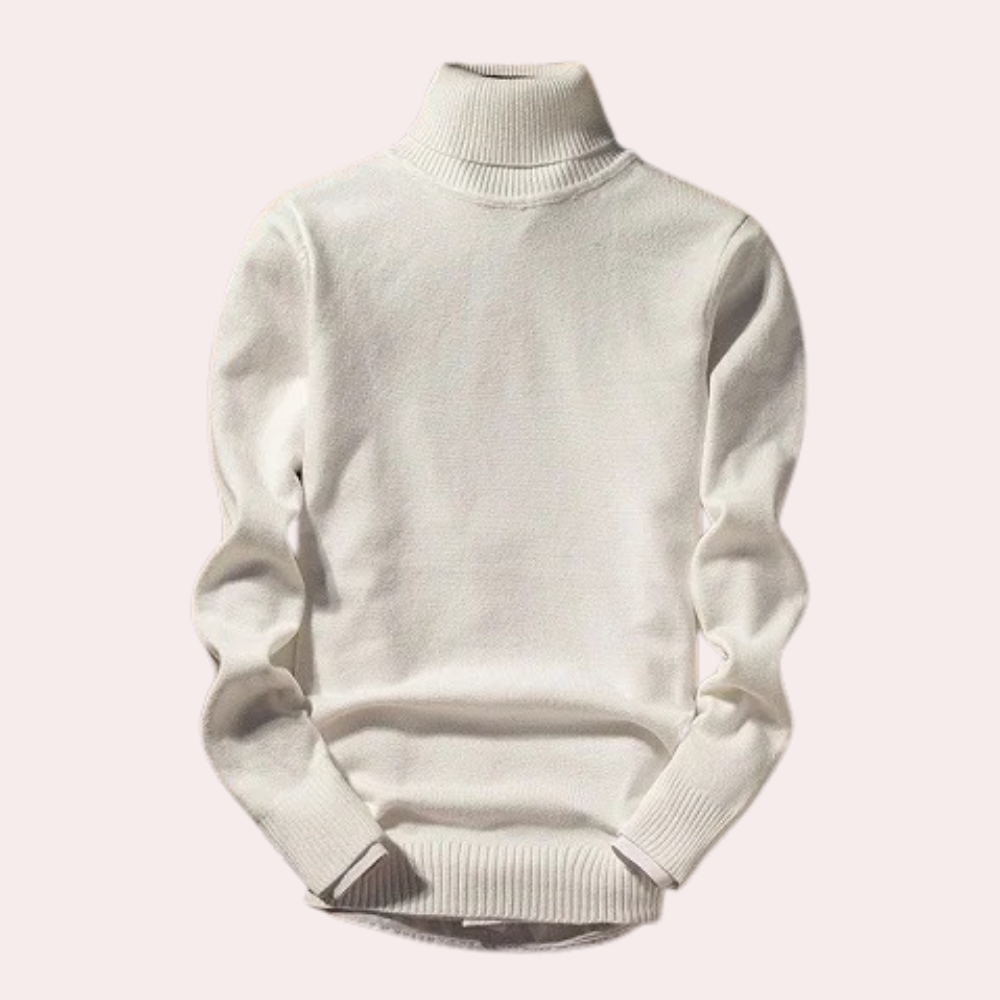 Zeke - Classic Roll Neck Jumper for Men