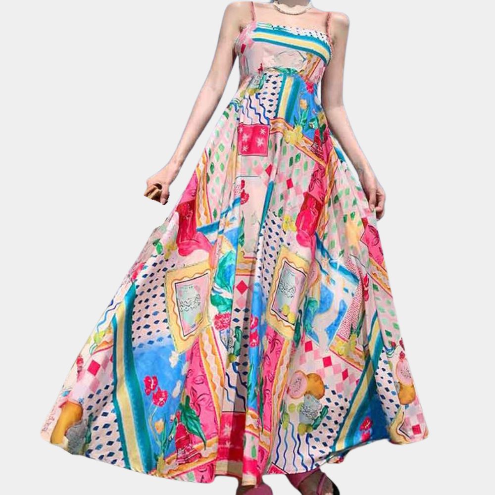 Carrie - Elegant ladies' dress with summer print