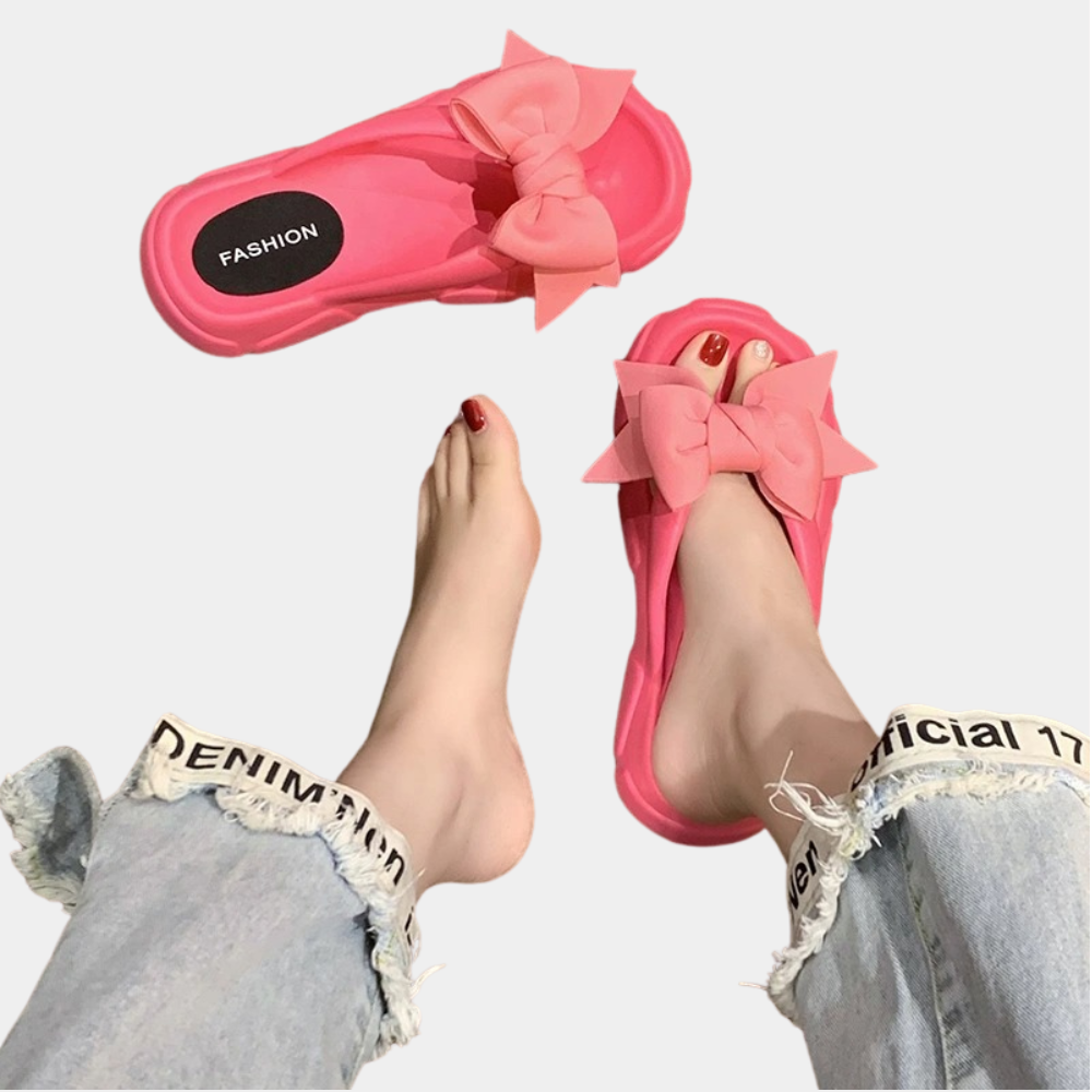 Abby - Elegant summer ladies' slippers with bow